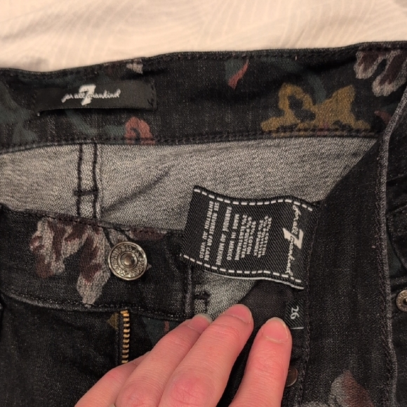 7 For All Mankind Floral Jeans - Picture 2 of 3
